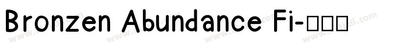 Bronzen Abundance Fi字体转换